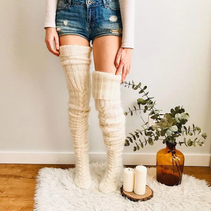 Winter Knitted Knee Socks - Kia Day Design