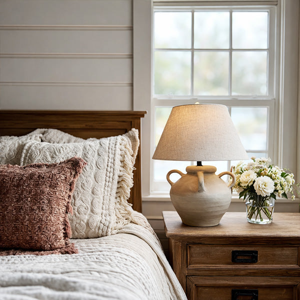 Artisan Inspired Round Table Lamp - - Sale