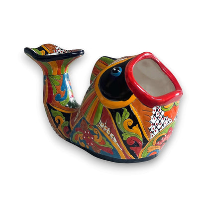 Talavera Fish Planter Hand-Painted Mexican Ceramic Decor - - Talavera Planter