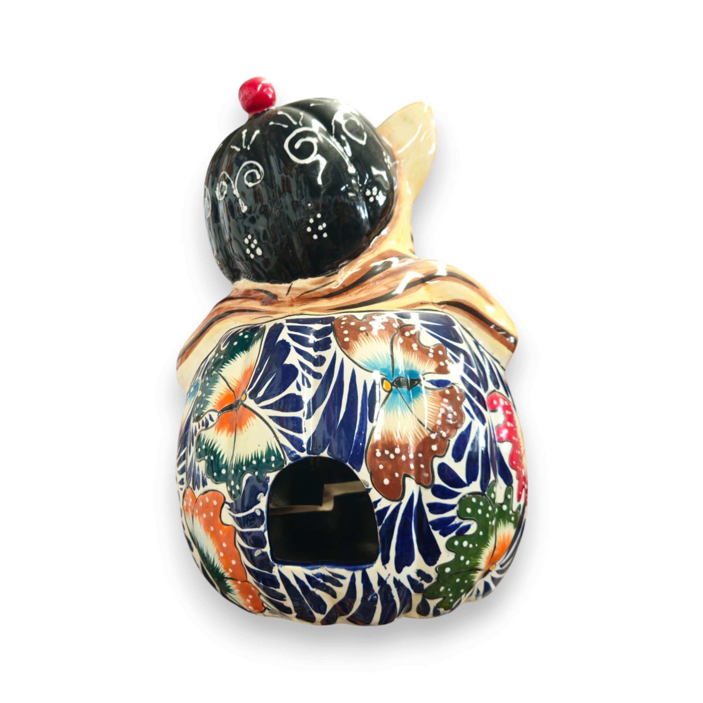 Talavera Pumpkin Animal Statue Whimsical Fall Decor - - Talavera Statue