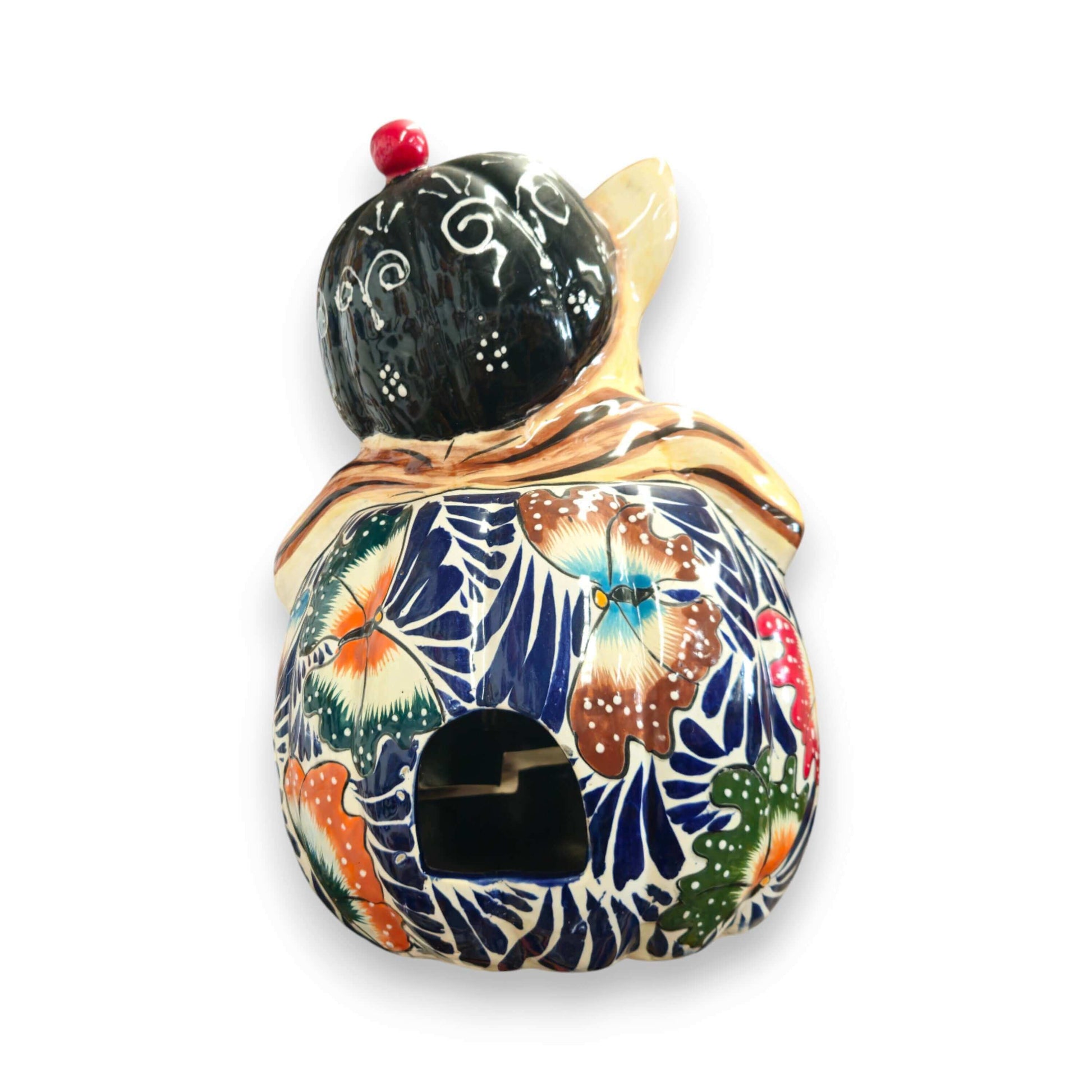 Talavera Pumpkin Animal Statue Whimsical Fall Decor - - Talavera Statue
