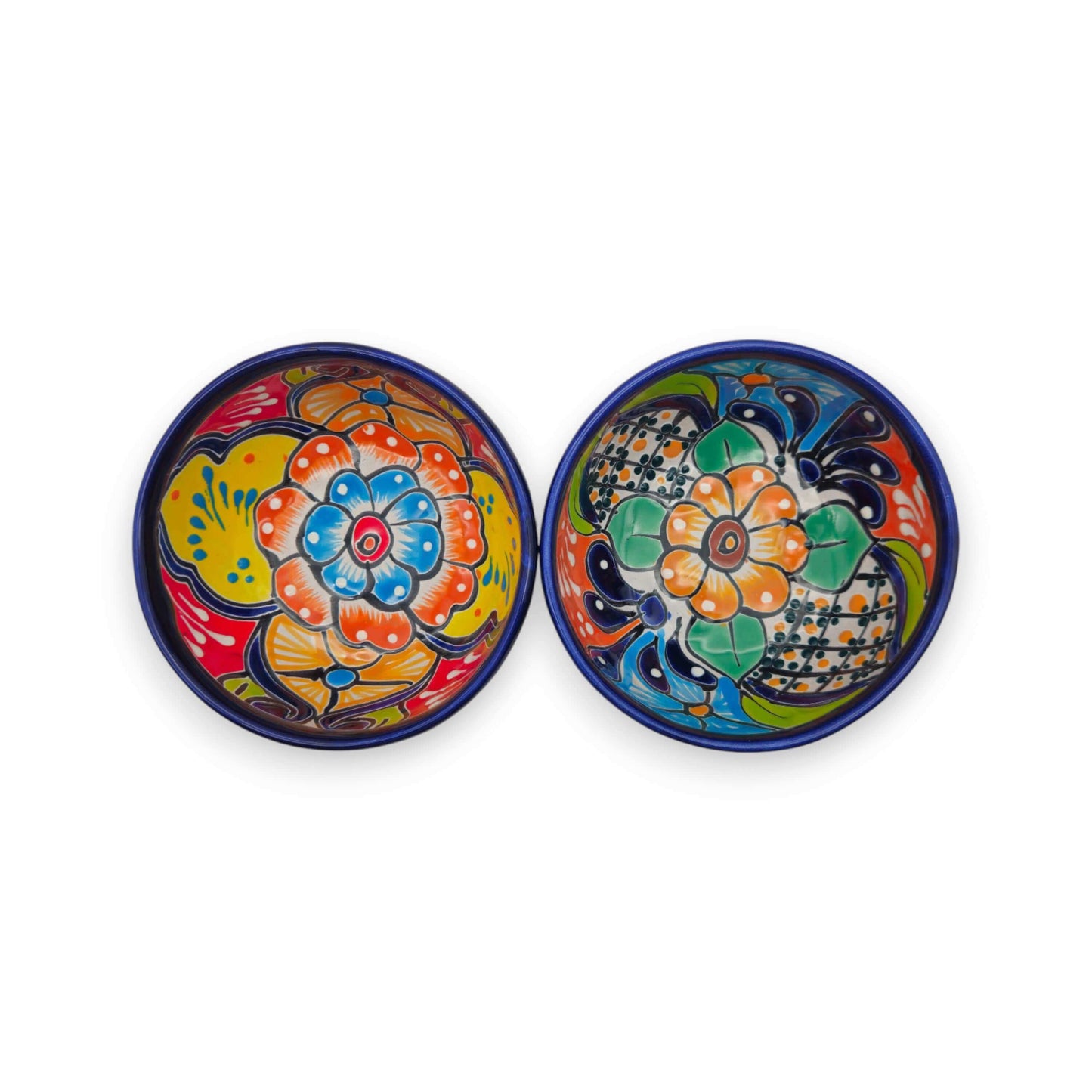 Talavera Salsa Bowl Handmade Mexican Molcajete - - Talavera Salsa Bowl