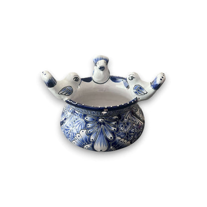 Small Talavera Hanging Planter with Birds | Handmade Ceramic Pot- The Talavera Hub- {{Product type}}