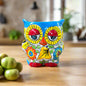 Talavera Owl Planter Colorful Hand-Painted Mexican Pottery - - Talavera Planter