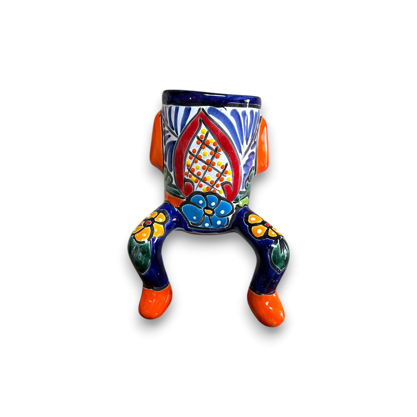 Talavera Person Planter Table Edge Pot with Arms and Legs - - planter