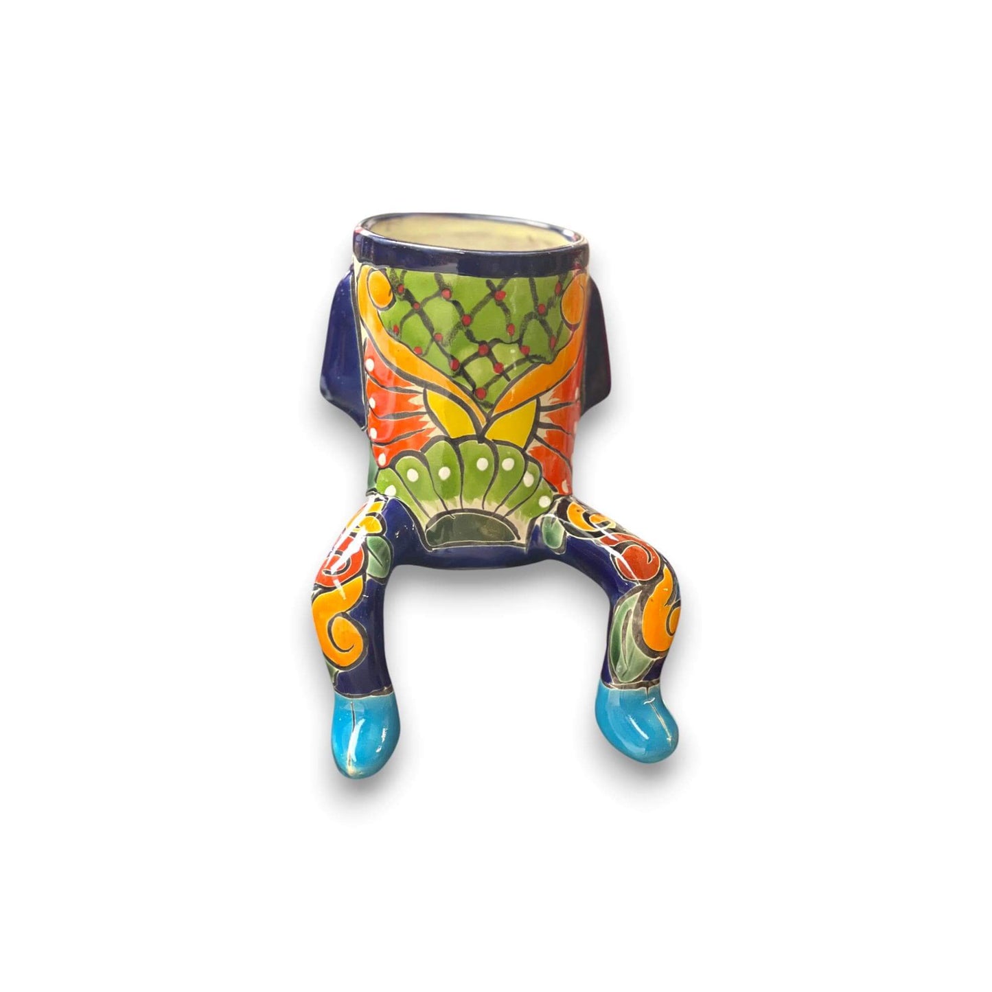 Talavera Person Planter Table Edge Pot with Arms and Legs - - planter