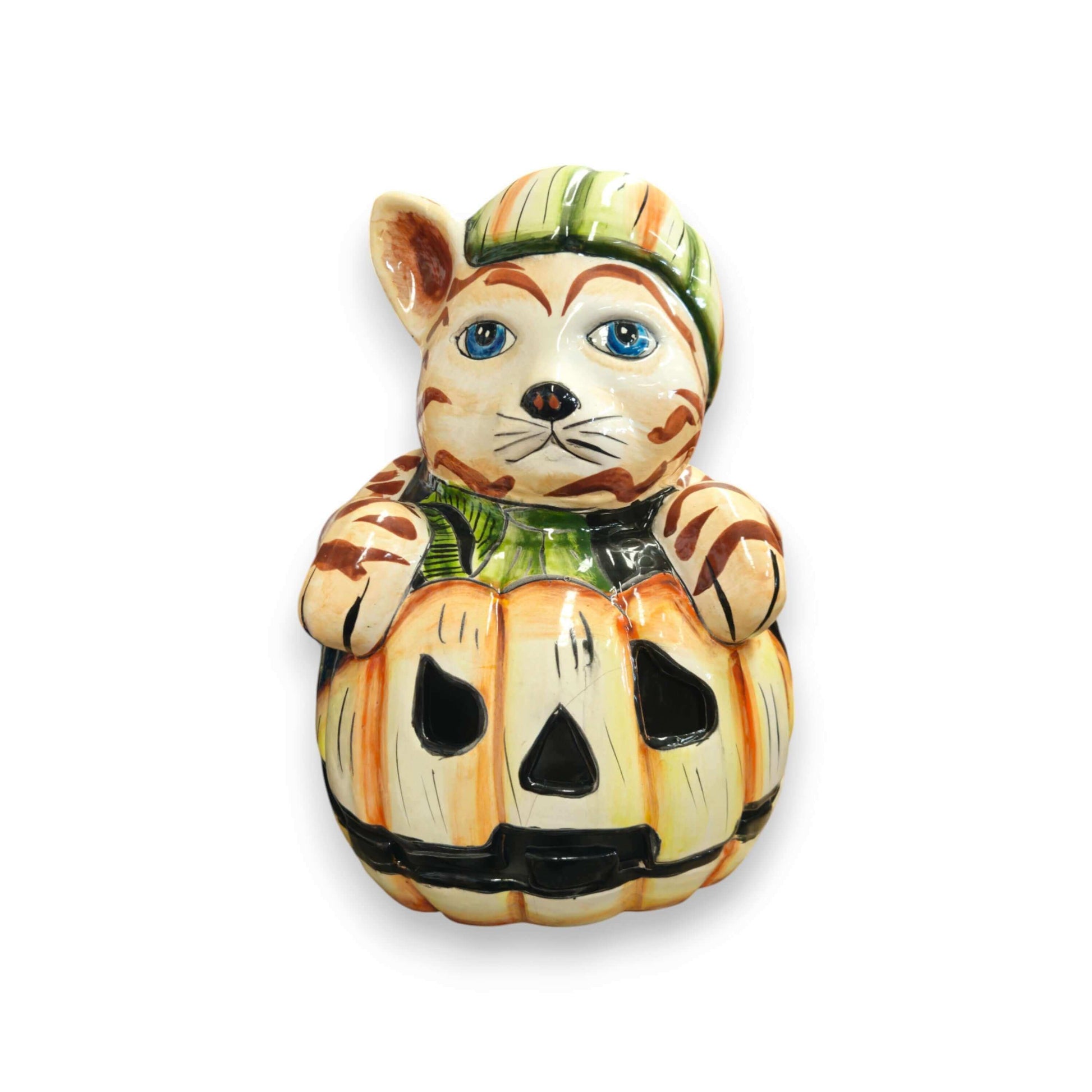Talavera Pumpkin Animal Statue Whimsical Fall Decor - - Talavera Statue
