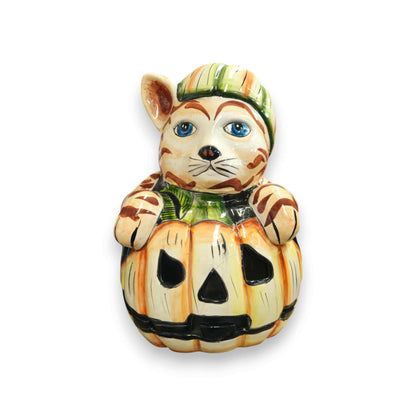 Talavera Pumpkin Animal Statue Whimsical Fall Decor - - Talavera Statue