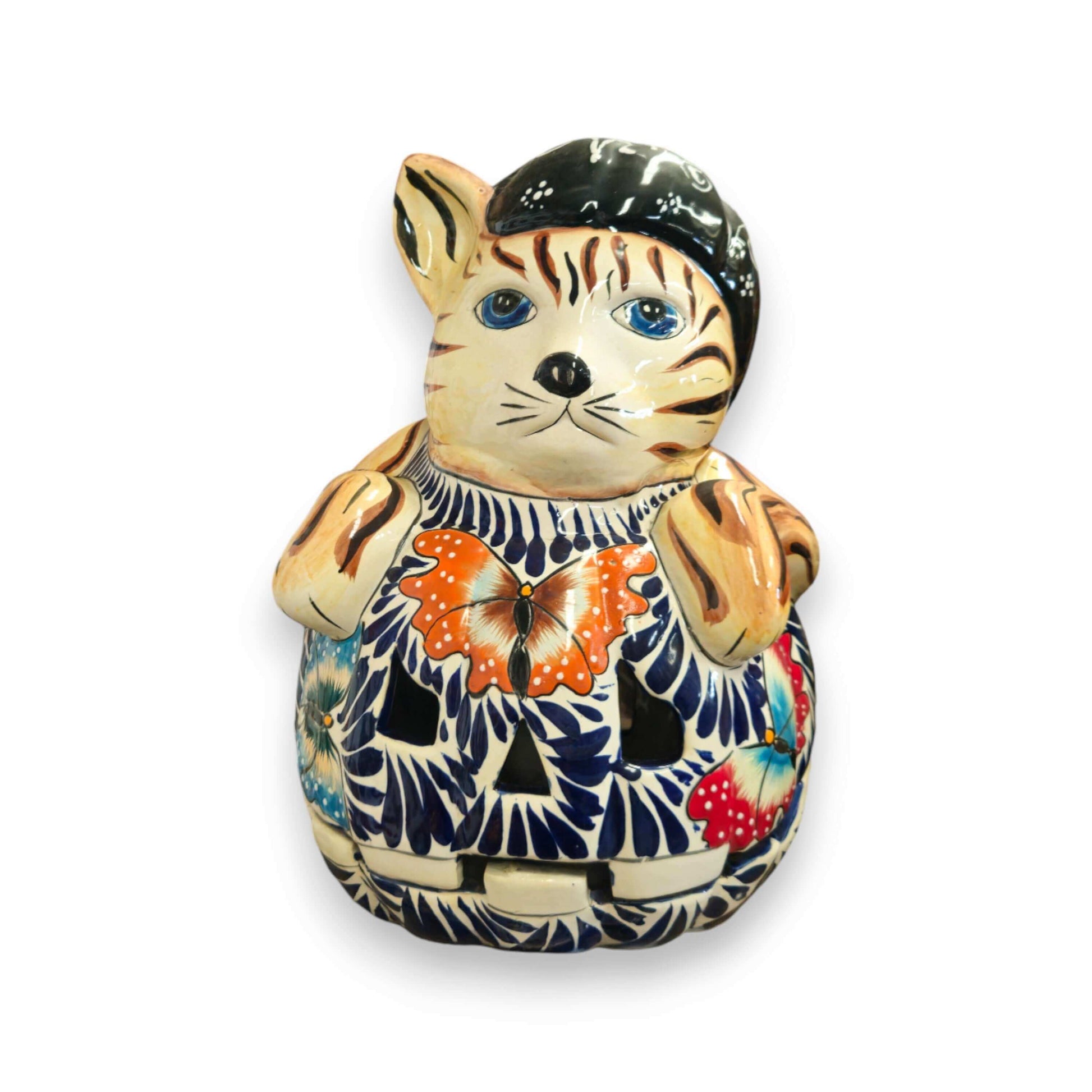 Talavera Pumpkin Animal Statue Whimsical Fall Decor - - Talavera Statue