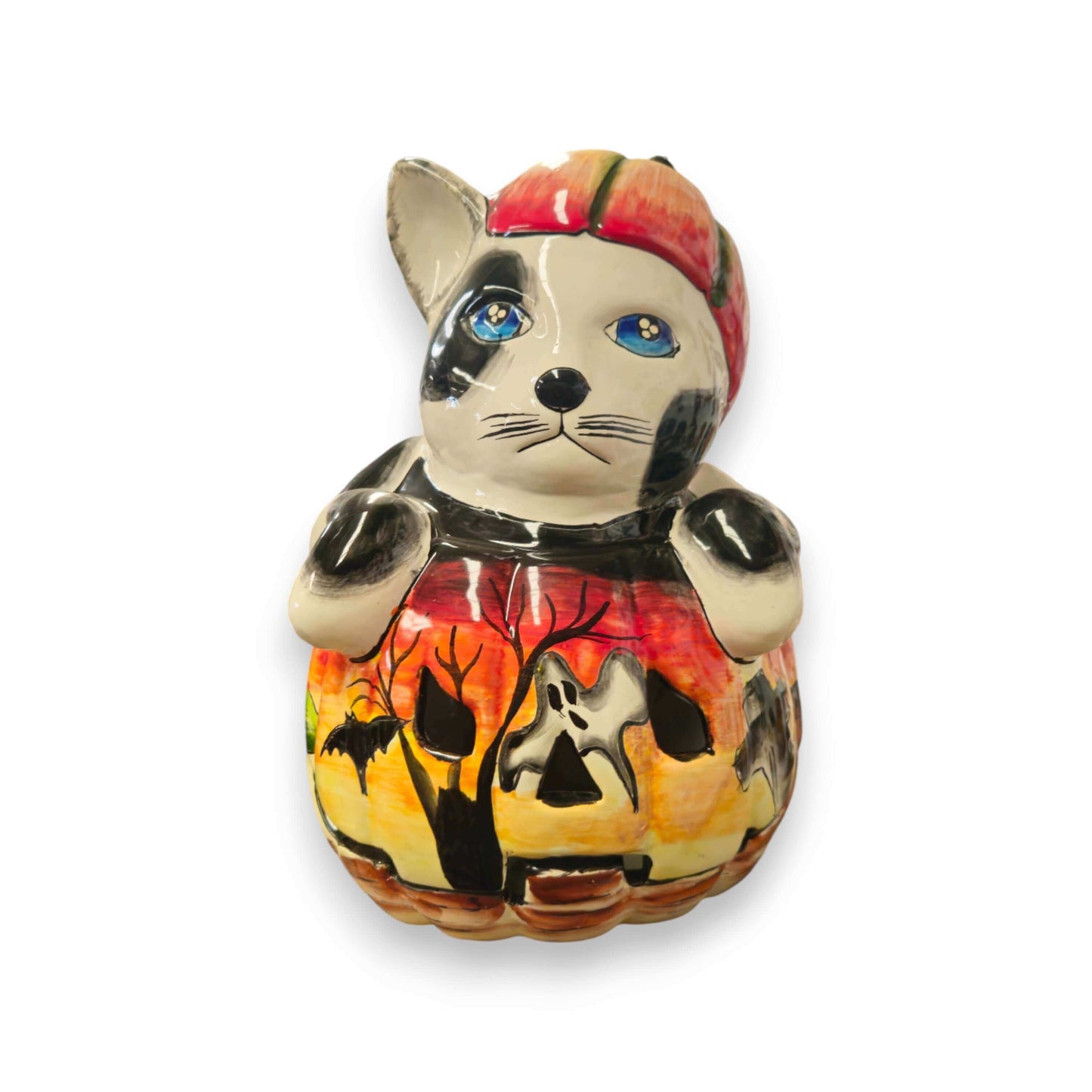 Talavera Pumpkin Animal Statue Whimsical Fall Decor - - Talavera Statue