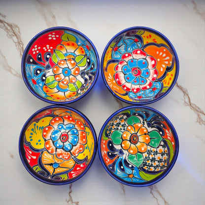 Talavera Salsa Bowl Handmade Mexican Molcajete - - Talavera Salsa Bowl