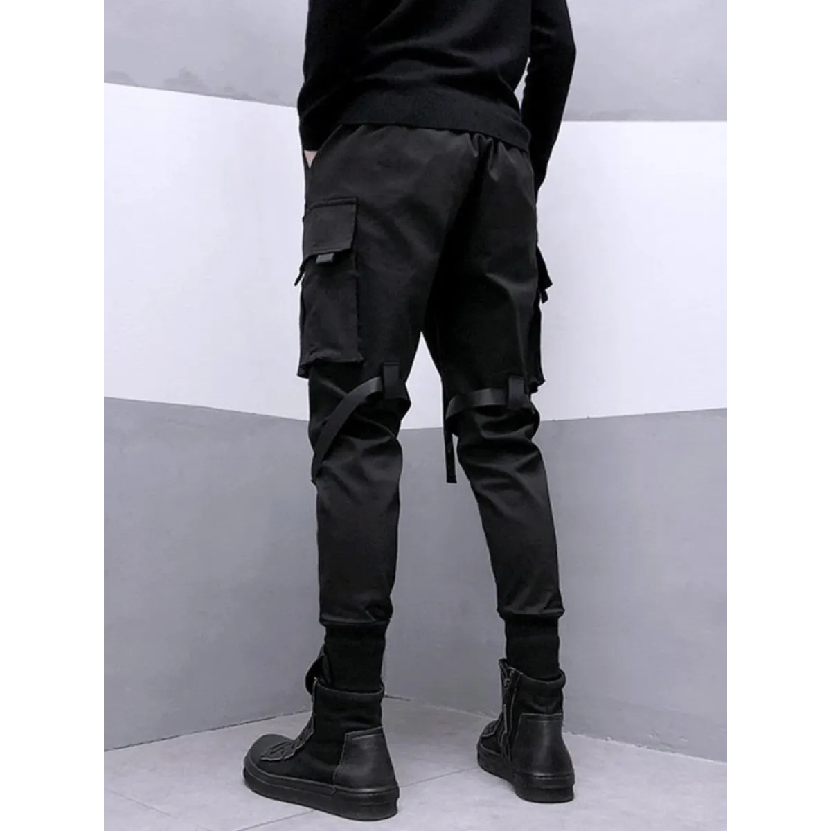 Techwear Slim Fit Pants - -