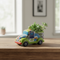 Hand-Painted Talavera Car Planter Colorful Ceramic Car Statue - - Talavera Planter