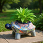 Talavera Turtle Planter Hand-Painted Mexican Ceramic Garden Pot - - Talavera Planter