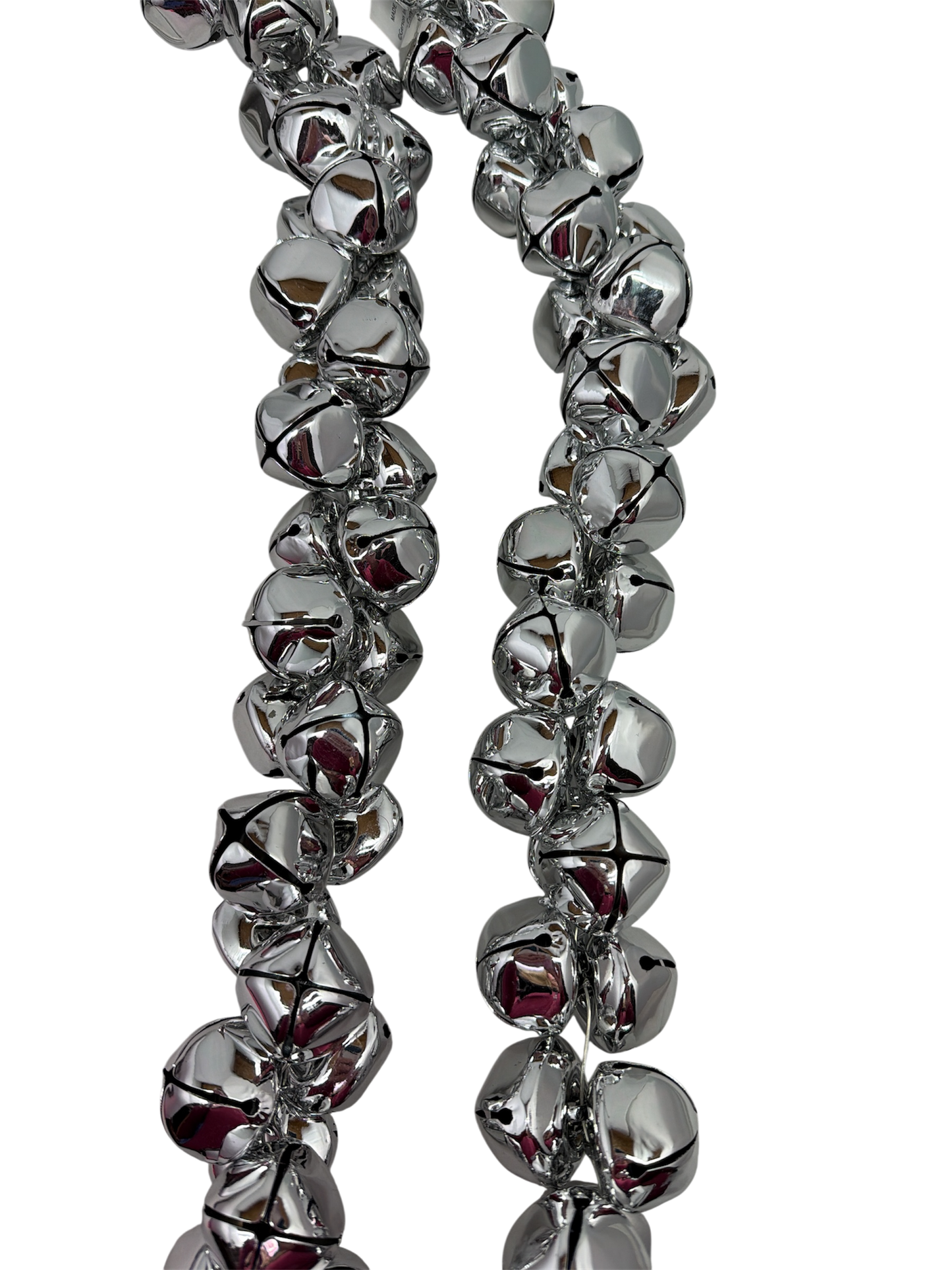 70 Inch Metal Jingle Bell Garland - Silver - - Christmas >> Garland