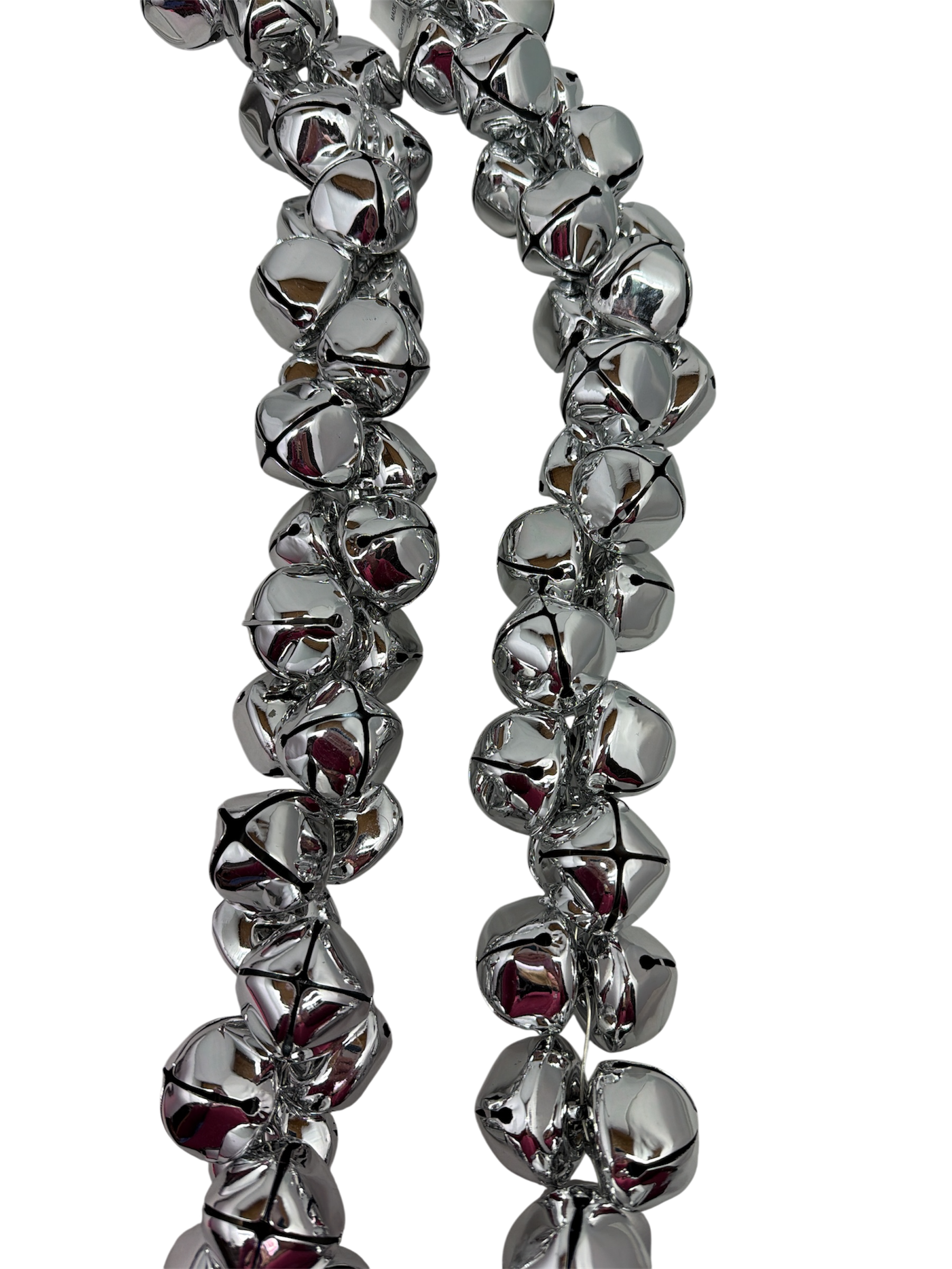 70 Inch Metal Jingle Bell Garland - Silver - - Christmas >> Garland