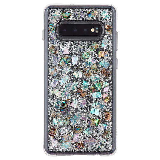 Case-Mate - Karat - Samsung Galaxy S10+ Genuine Mother of Pearl Case - Mother of Pearl - phone case