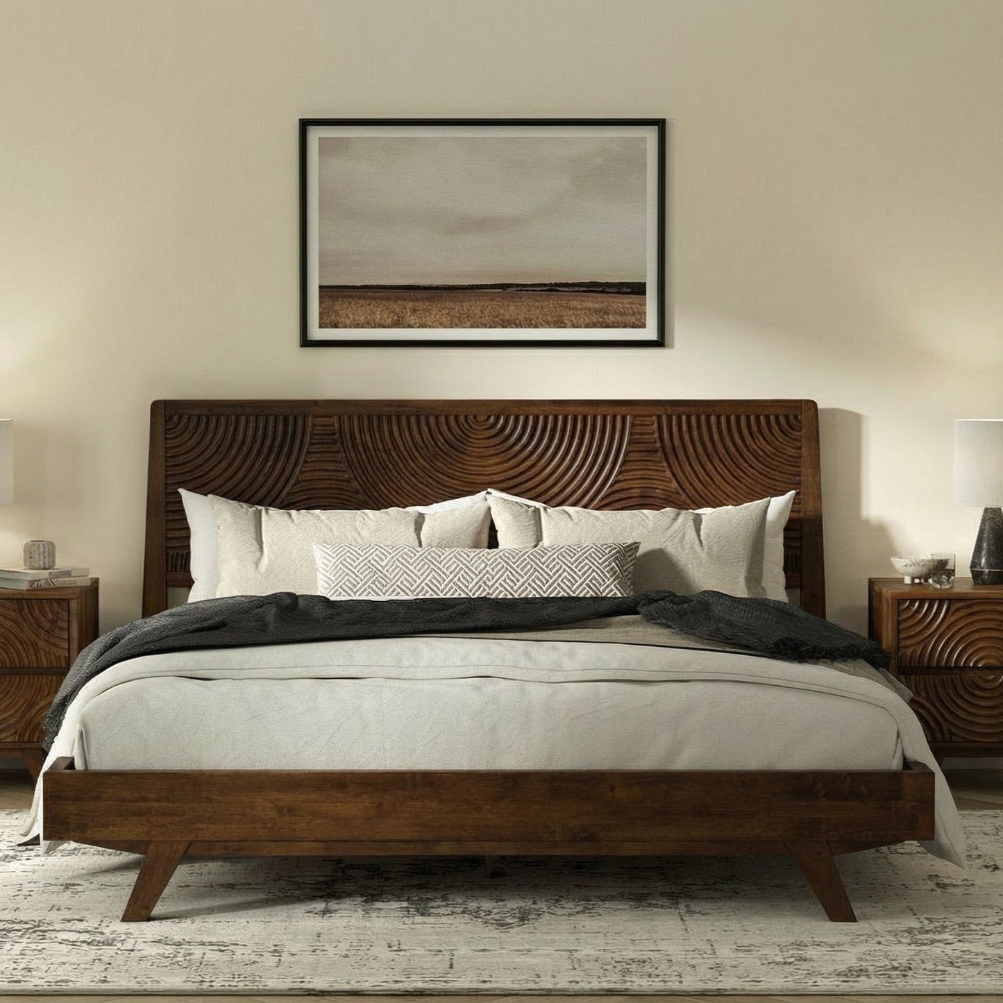 Harmony Solid Wood Bed Frame - - Bed Frame