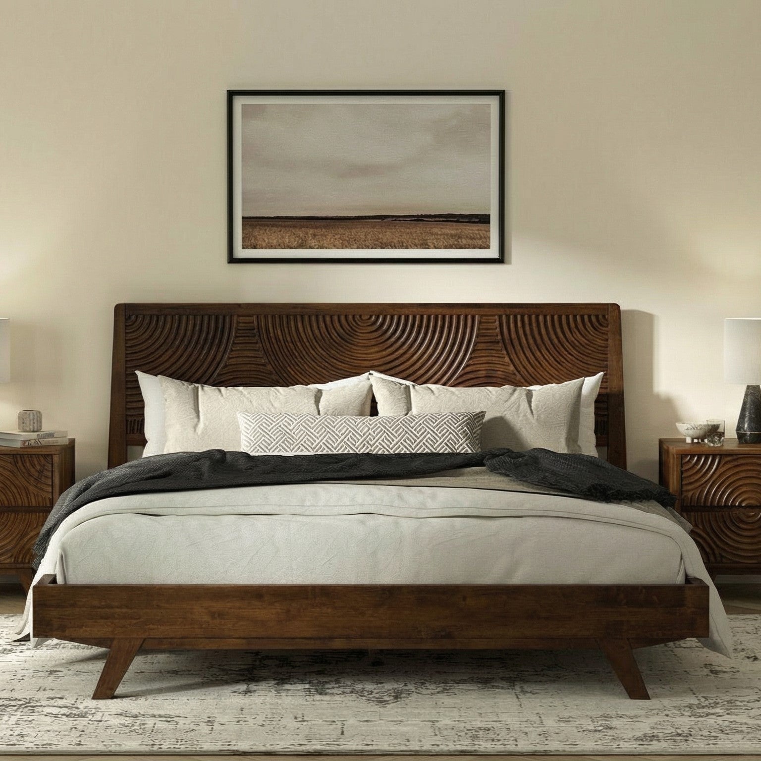 Harmony Solid Wood Bed Frame - - Bed Frame