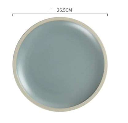 Morandi Ceramic Round Dinner Plates - Grey 10inches - plates