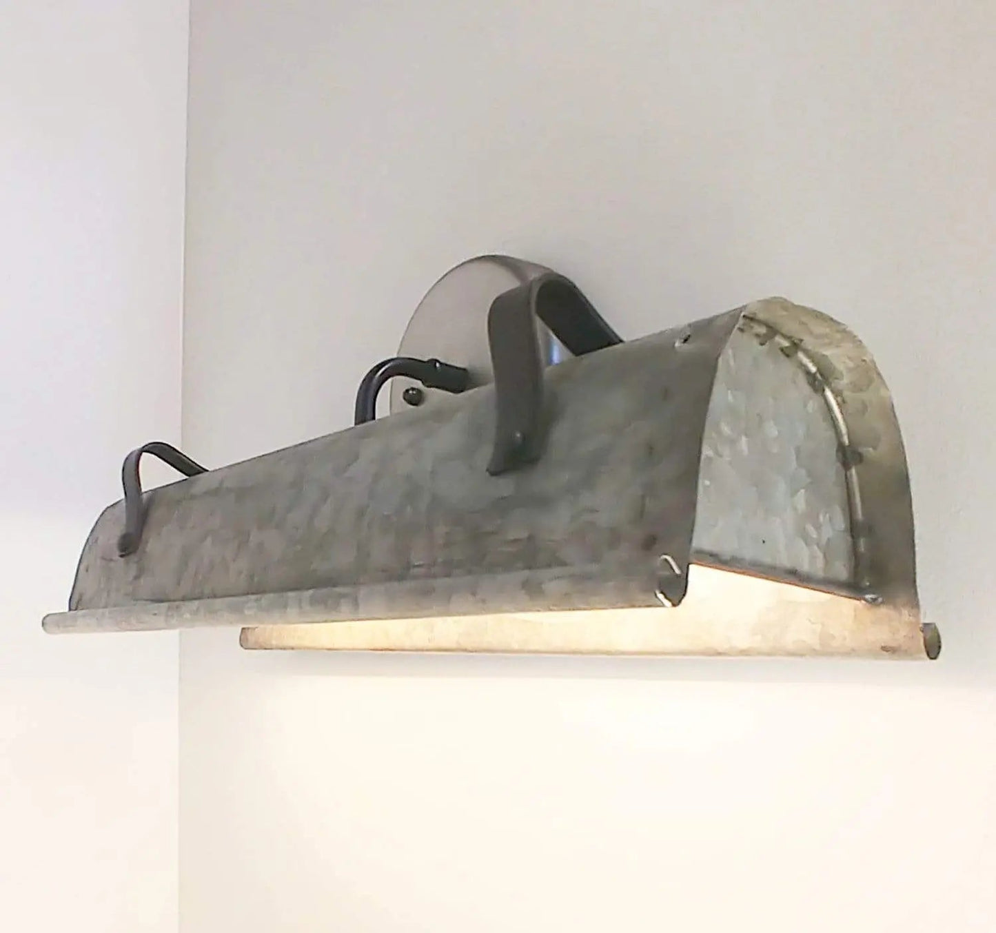 Galvanized Metal Wall Vanity Light - - Farmhouse Lighting