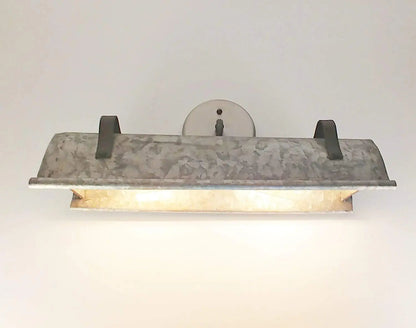 Galvanized Metal Wall Vanity Light - - Farmhouse Lighting