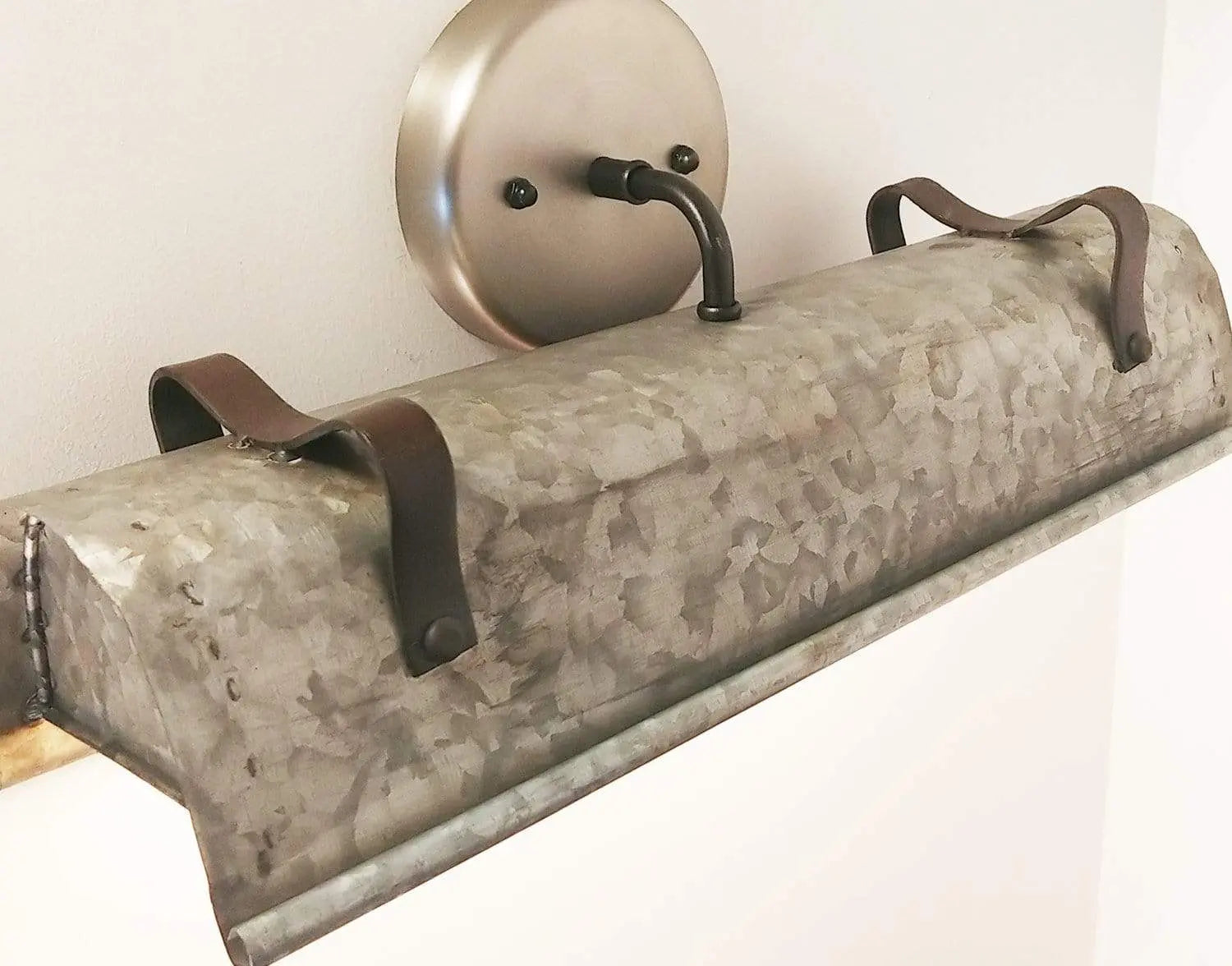 Galvanized Metal Wall Vanity Light - - Farmhouse Lighting