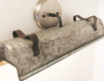 Galvanized Metal Wall Vanity Light - - Farmhouse Lighting