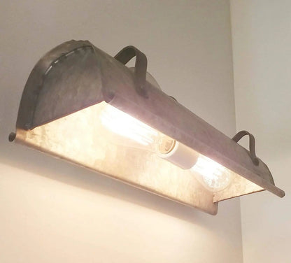 Galvanized Metal Wall Vanity Light - - Farmhouse Lighting
