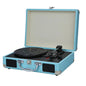 Vintage Portable Phonograph Turntables Blue