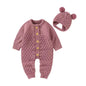 Baby Knit Set - Romper, Beanie, Mittens & Booties pink