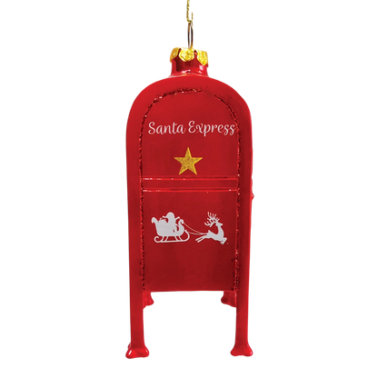 Letters For Santa Mailbox Glass Christmas Ornament - - Christmas >> Ornaments >> Glass
