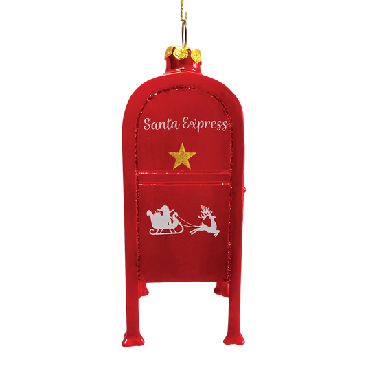Letters For Santa Mailbox Glass Christmas Ornament - - Christmas >> Ornaments >> Glass