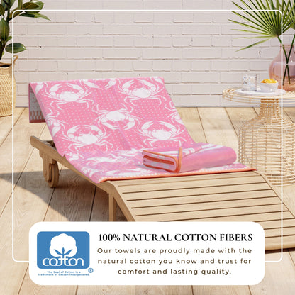 Cotton Velour Beach Towel - Maui Collection - - Beach Towels