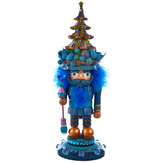 Hollywood Nutcracker – Blue with Tree Hat - 18 Inch - Default Title - Christmas >> Nutcrackers