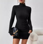 Turtleneck Slim Fit Knitted Dress - Kia Day Design
