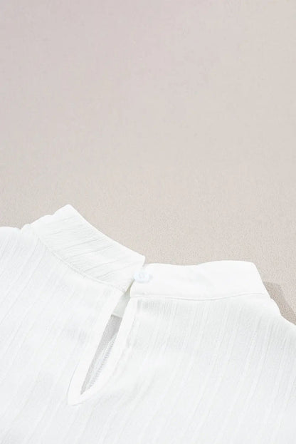 White Blouse with Contrast Lace Kia Day Design