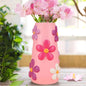 Pastel Flowers Vase 8-Inch-Tall Colorful Decorative Flower Vase - Pink - flower vase