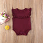 Newborn Baby Girl Sunsuit Outfit Red