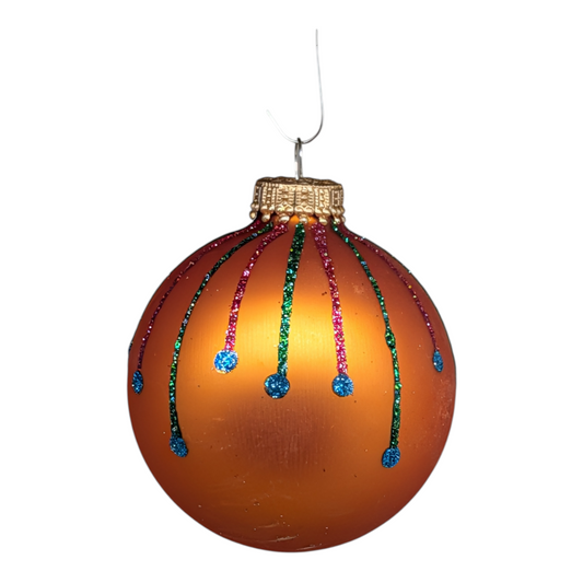 Krebs Value Glass Ornament 4 pack - Neon Drip - - Christmas >> Ornaments >> Glass