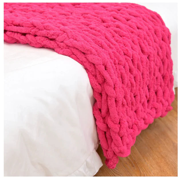 Handwoven Chunky Wool Blanket
