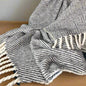 Chunky Black Stripe Alpaca Throw Kia Day Design