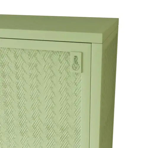 Green Double Door Arched Glass Wall Cabinet - Kia Day Design