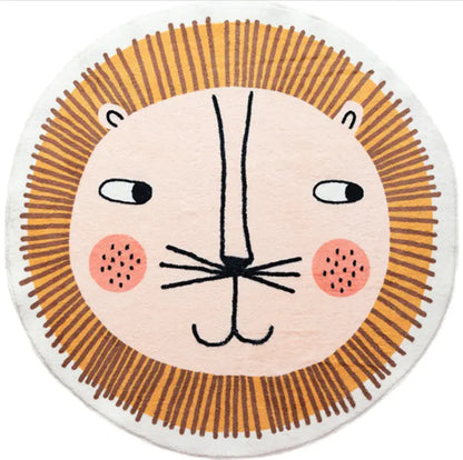 Cute Cartoon Round Rug for Kids' Room and Living Room - Kia Day Design