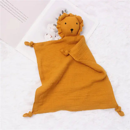 Baby Cotton Muslin Comforter Blanket Turmeric Lion