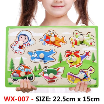 Baby Montessori Wooden Puzzle Board - Kia Day Design
