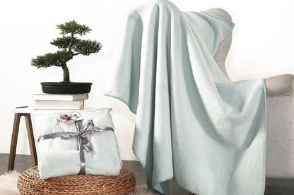 Dolce Bonita Home Cotton TV Blanket 127X155 Basic Aqua Kia Day Design