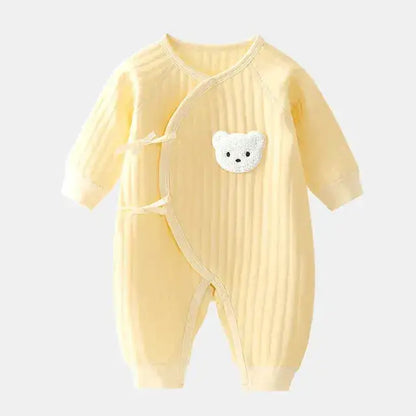 Baby Autumn Clothes Cartoon Bear Yellow 3 Months