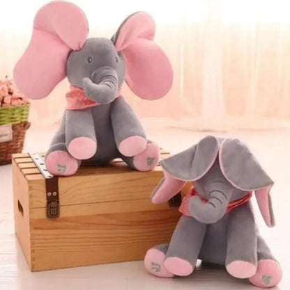Interactive Peek-A-Boo Elephant Plush Toy - - Toy