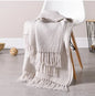 Plain Knitted Wool Blanket Kia Day Design